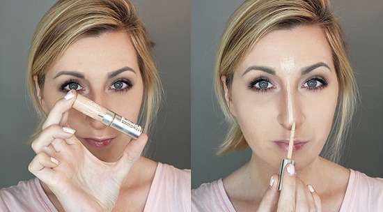 Как можно нанести макияж, чтобы нос казался меньше