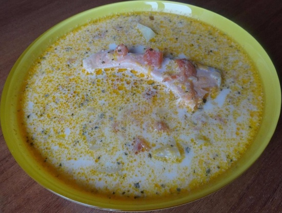 суп из семги со сливками