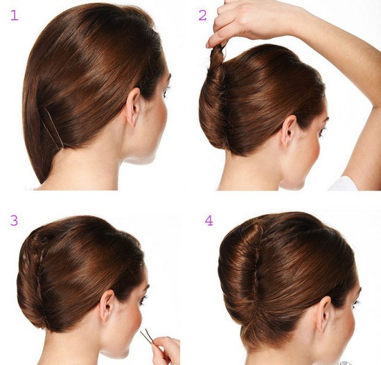 Как сделать классическую ракушку на средние волосы