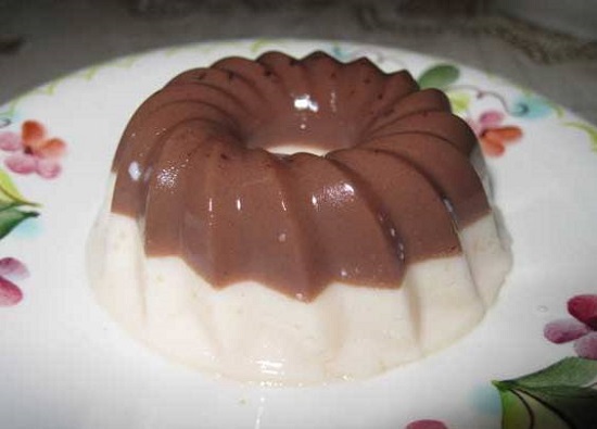 молочно-шоколадное желе