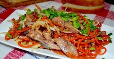 Салат Хе из рыбы с морковью: рецепты