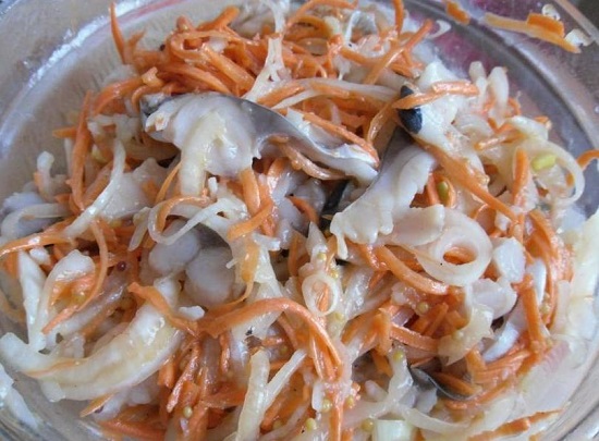 Корейский салат Хе из рыбы